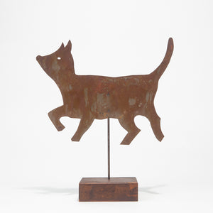Tin Folk Art Cat Sculpture