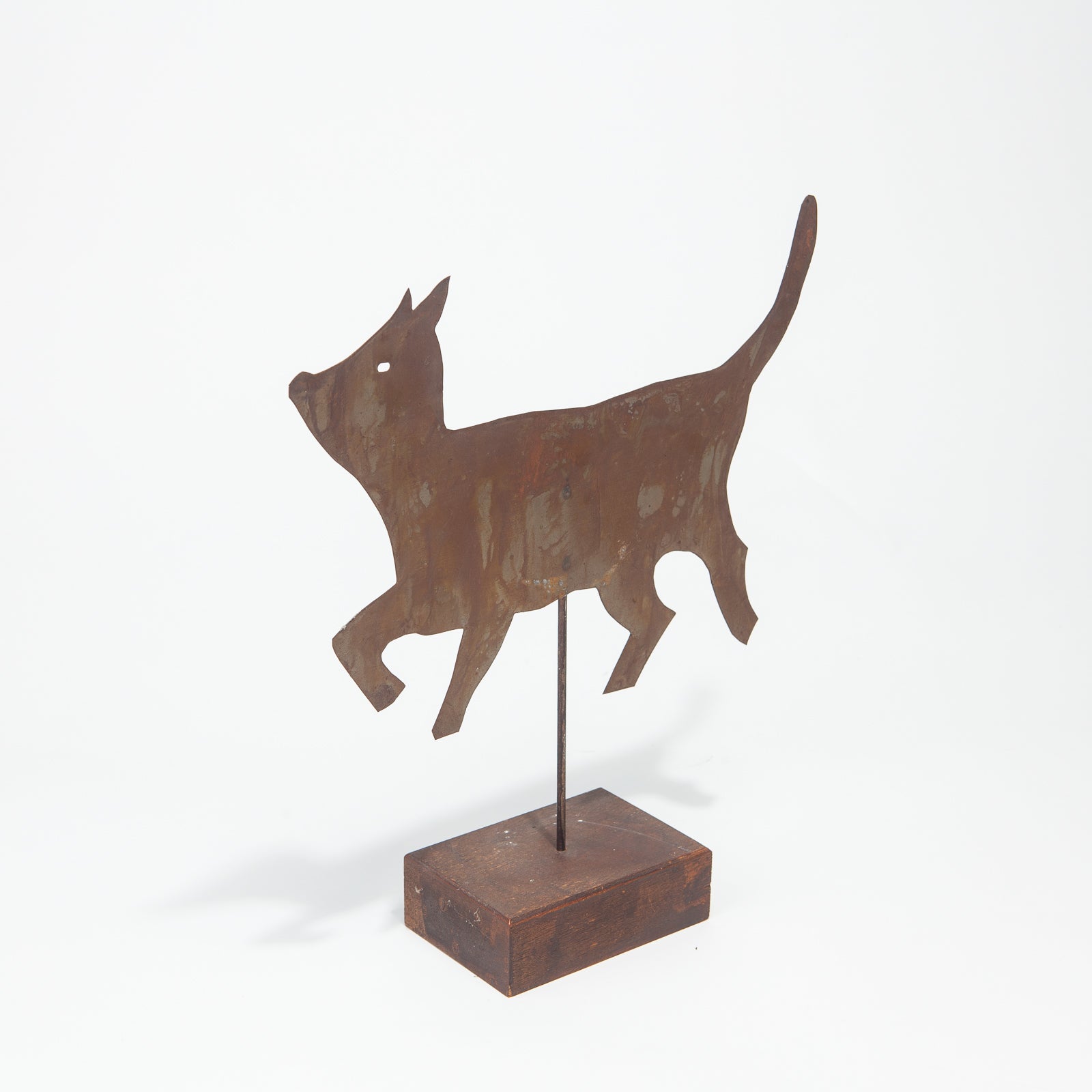 Tin Folk Art Cat Sculpture