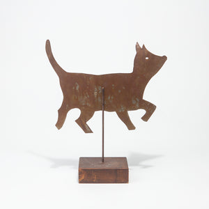 Tin Folk Art Cat Sculpture