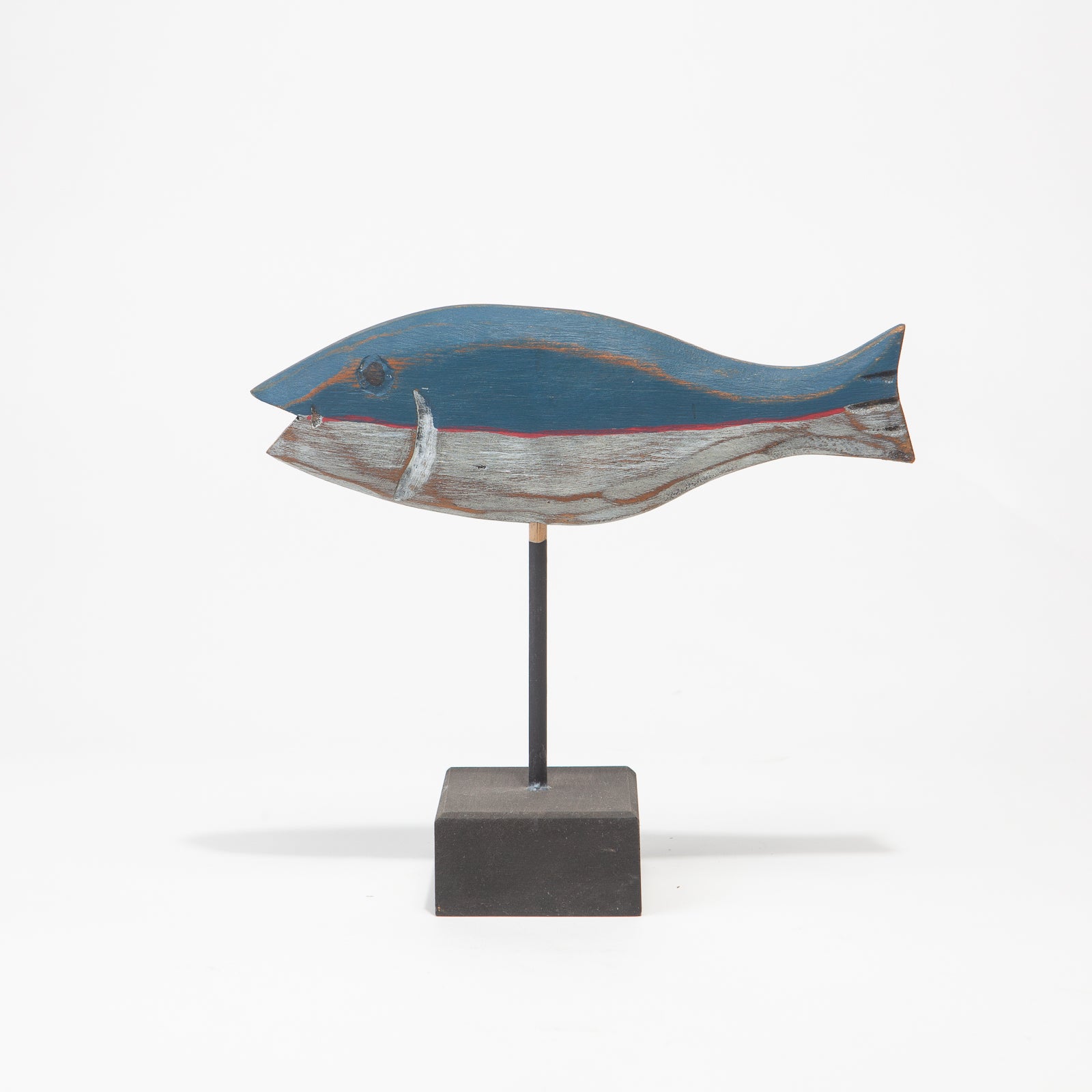 Wooden Folk Art Fish Sculpture