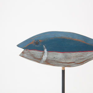 Wooden Folk Art Fish Sculpture