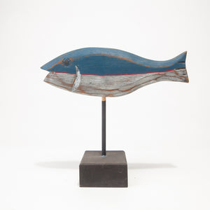 Wooden Folk Art Fish Sculpture