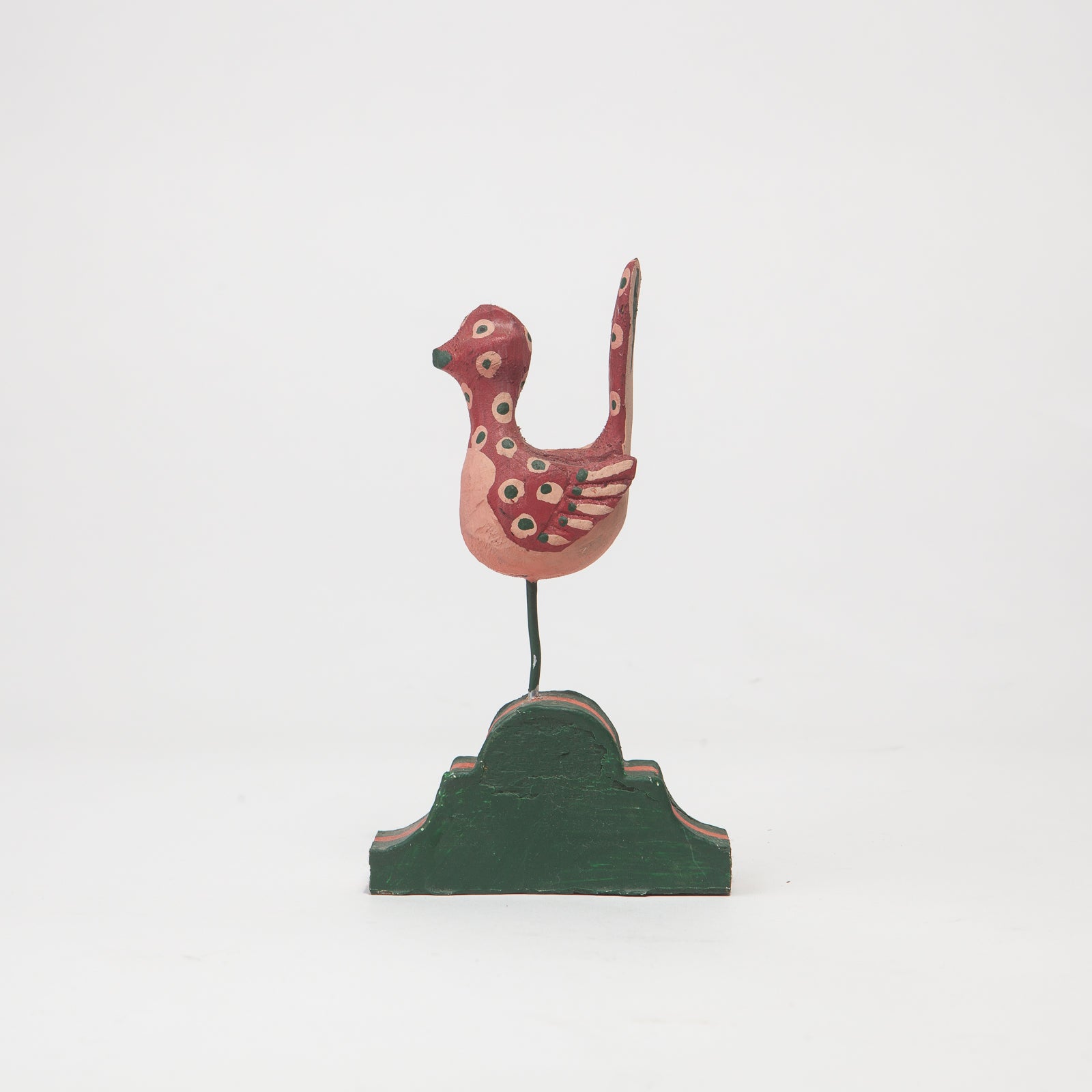 Wooden Folk Art Bird Sculpture