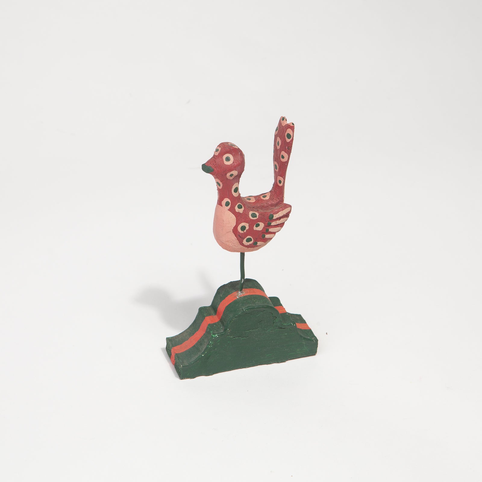 Wooden Folk Art Bird Sculpture