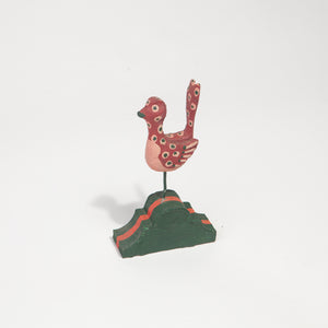 Wooden Folk Art Bird Sculpture