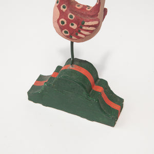 Wooden Folk Art Bird Sculpture