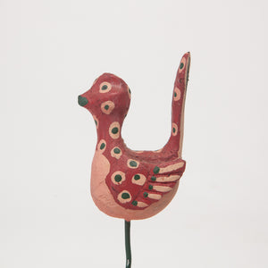 Wooden Folk Art Bird Sculpture