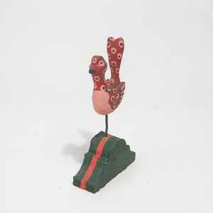 Wooden Folk Art Bird Sculpture