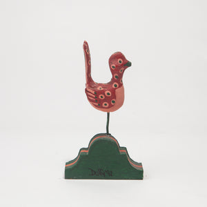 Wooden Folk Art Bird Sculpture