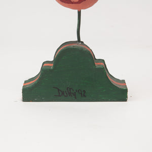 Wooden Folk Art Bird Sculpture