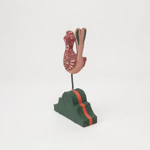 Wooden Folk Art Bird Sculpture