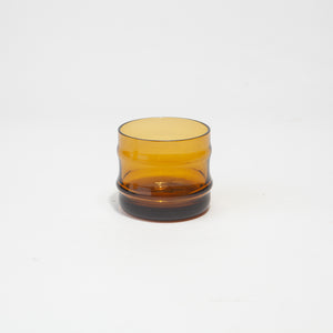 Vintage Ribbed Amber Cream and Sugar