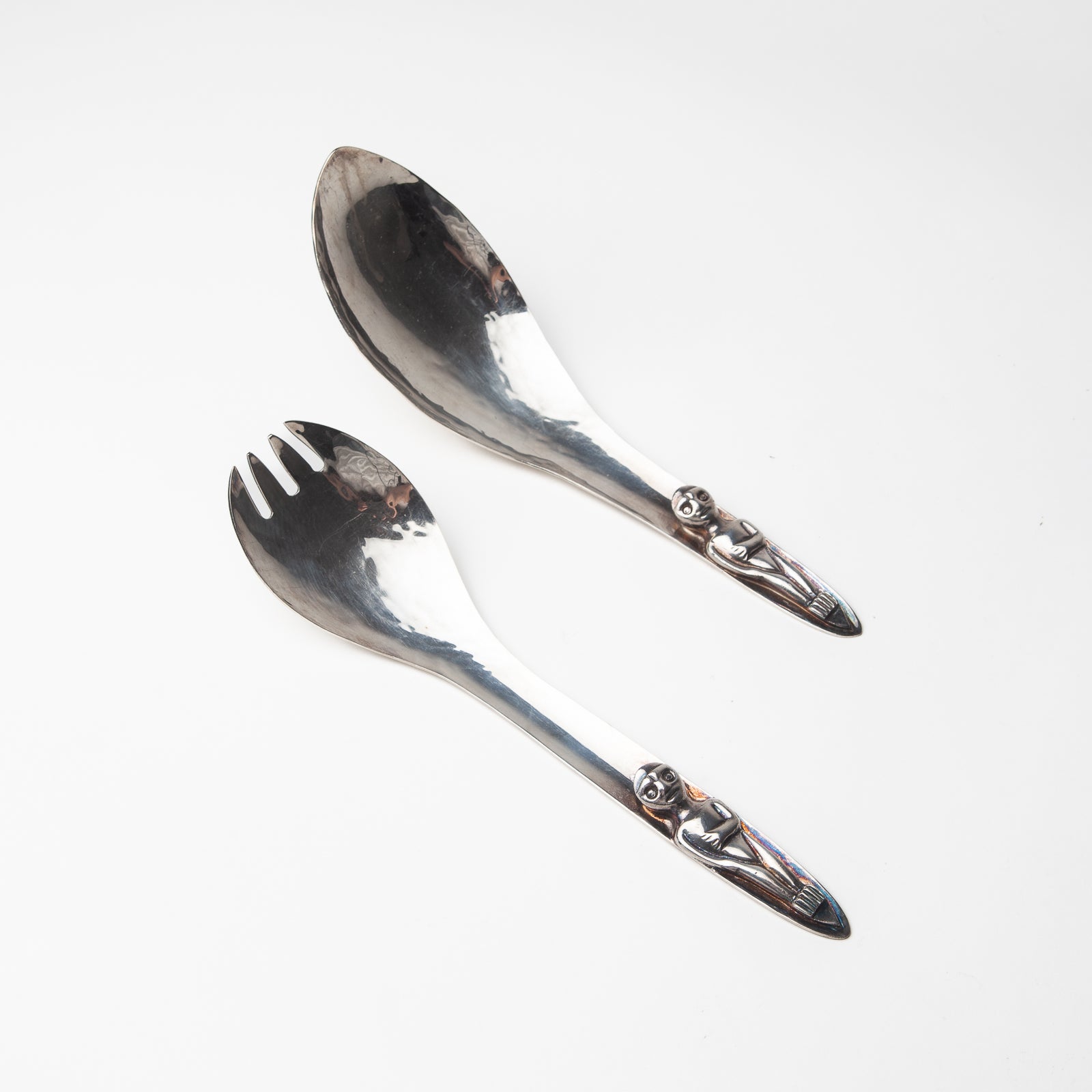 Silver Plated Serving Spoon and Fork