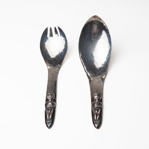 Silver Plated Serving Spoon and Fork