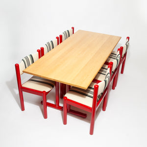 Red Shaker Dining Set by Hans J. Frydendal for Boltinge Stolefabrik