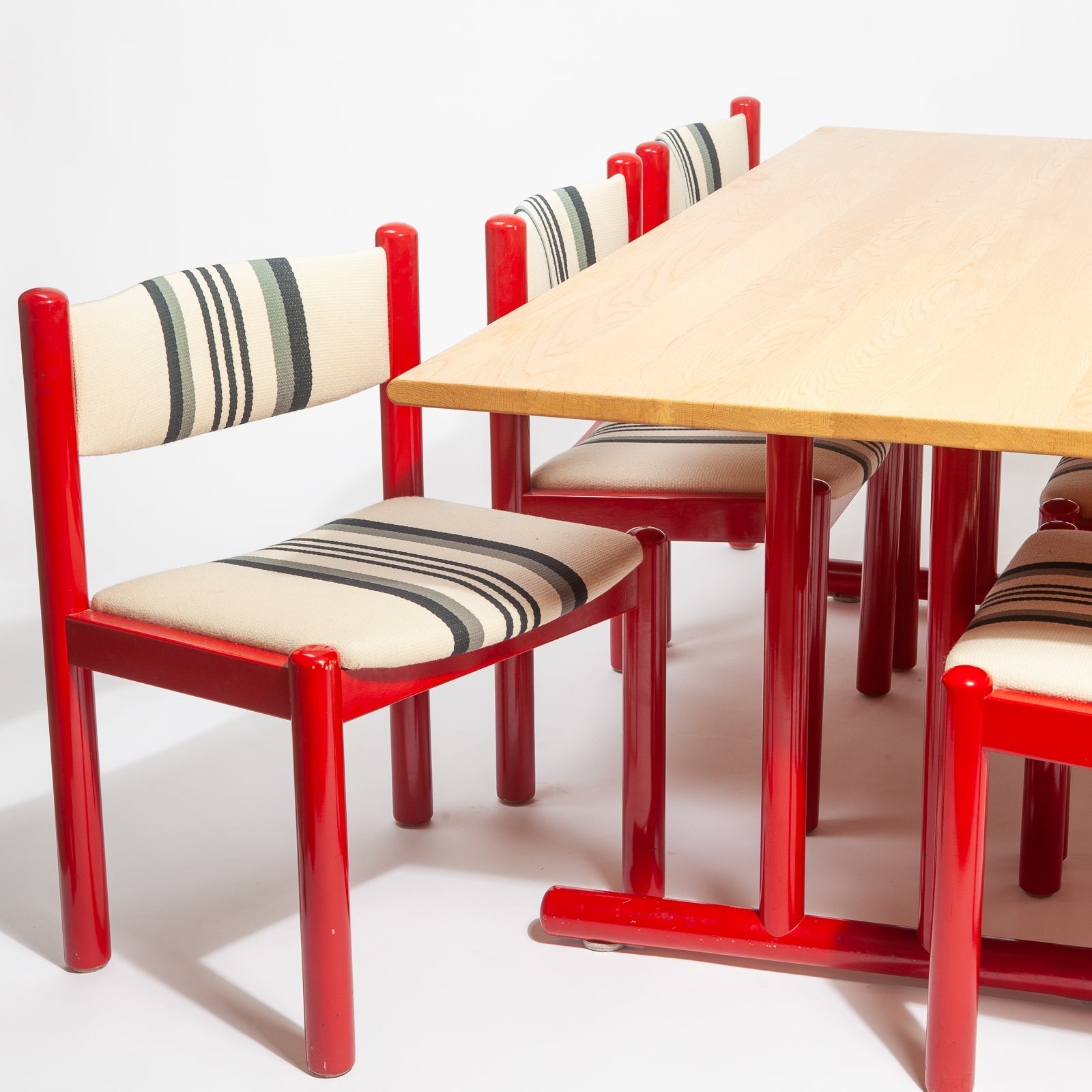 Red Shaker Dining Set by Hans J. Frydendal for Boltinge Stolefabrik
