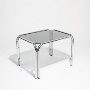 Vintage Chrome and Glass Side Table