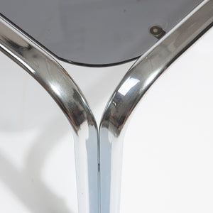 Vintage Chrome and Glass Side Table