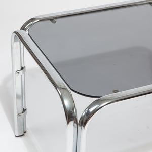Vintage Chrome and Glass Side Table