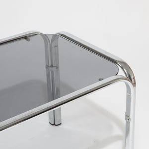 Vintage Chrome and Glass Side Table