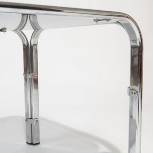 Vintage Chrome and Glass Side Table