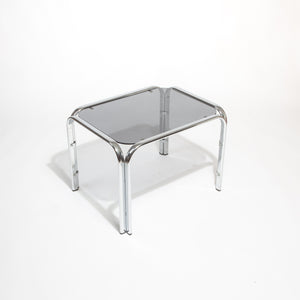 Vintage Chrome and Glass Side Table