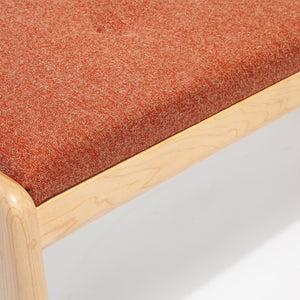 Upholstered Maple Entryway Bench with Side Table