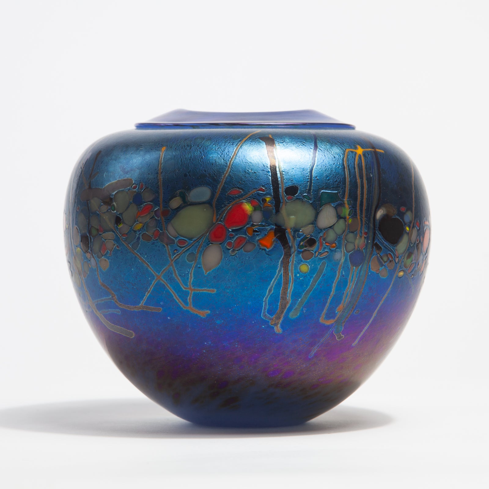 Iridescent Glass Vase by Jim Norton