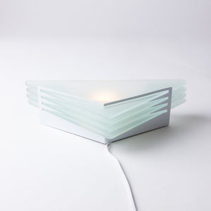 Triangular Frosted Glass Wall Sconce