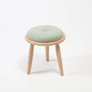 Upholstered Red Oak Stool
