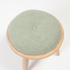 Upholstered Red Oak Stool