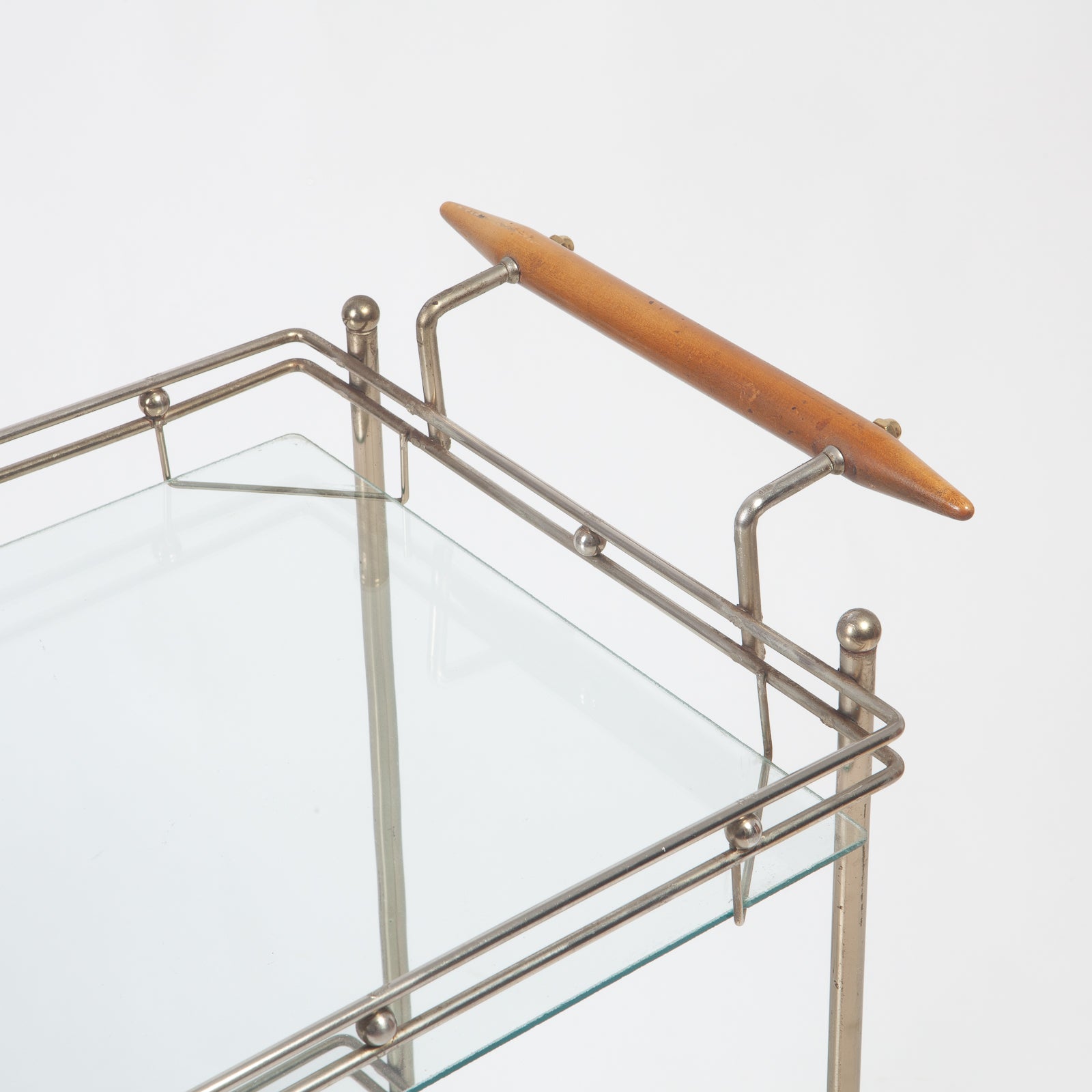 Vintage Glass Bar Cart / Serving Trolley