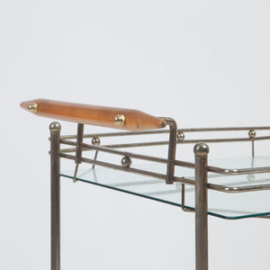 Vintage Glass Bar Cart / Serving Trolley