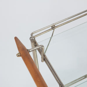 Vintage Glass Bar Cart / Serving Trolley