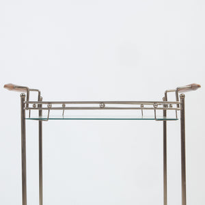 Vintage Glass Bar Cart / Serving Trolley