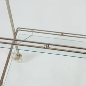 Vintage Glass Bar Cart / Serving Trolley