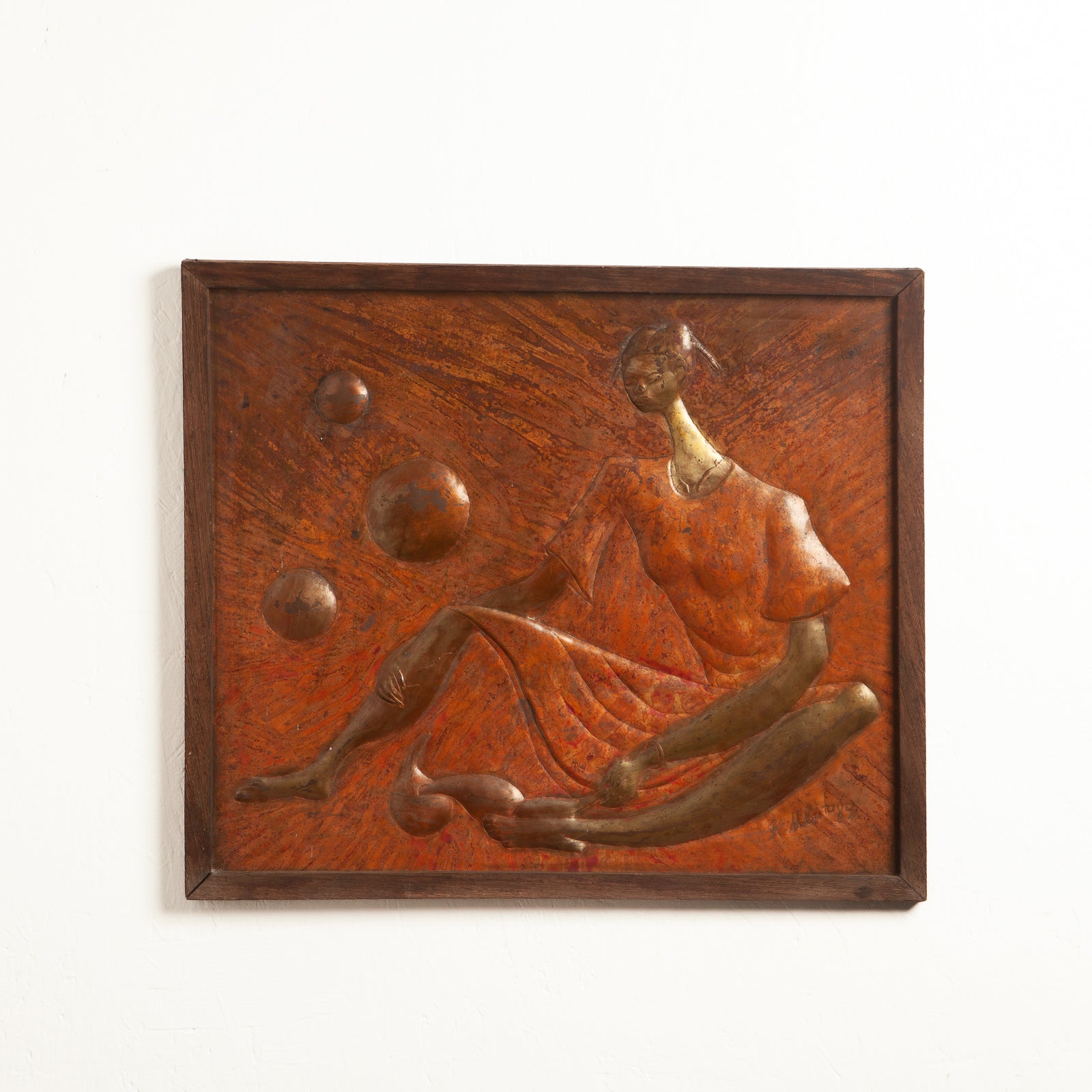 Whimsical Copper Relief 1985
