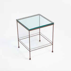 Iron and Glass Side Table