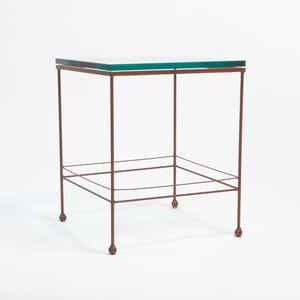 Iron and Glass Side Table