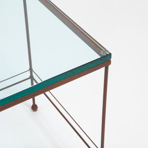 Iron and Glass Side Table