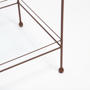 Iron and Glass Side Table