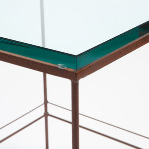 Iron and Glass Side Table