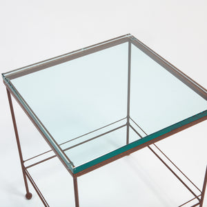 Iron and Glass Side Table