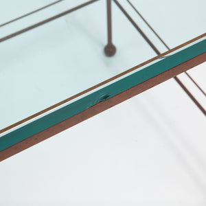 Iron and Glass Side Table