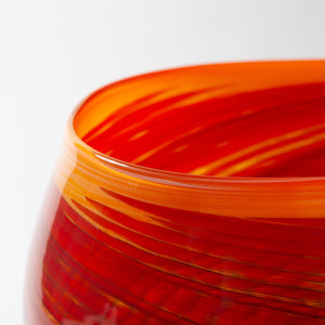 Large Orange Glass Vessel