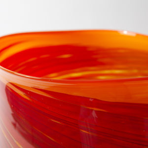Large Orange Glass Vessel