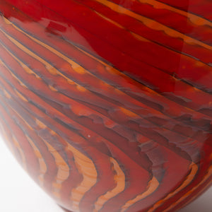 Large Orange Glass Vessel