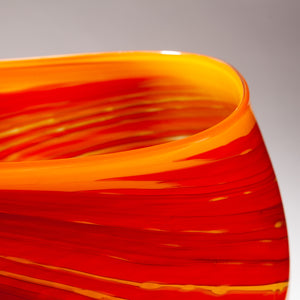 Large Orange Glass Vessel