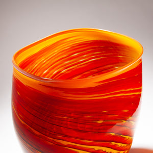 Large Orange Glass Vessel