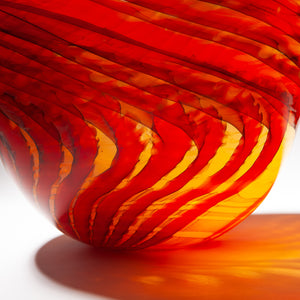 Large Orange Glass Vessel